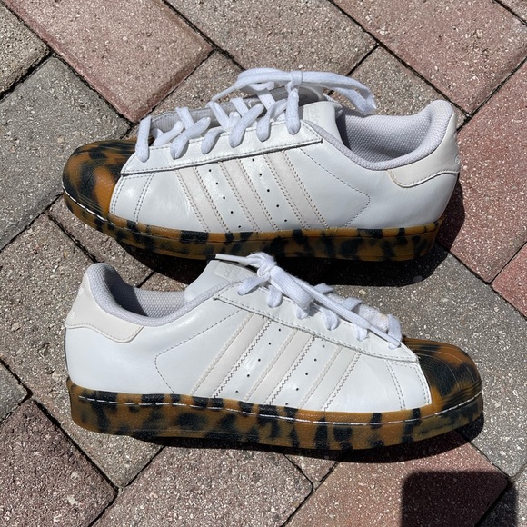 Mens Adidas Superstar Tortoise Shoes  Size 7 - Picture 2 of 5